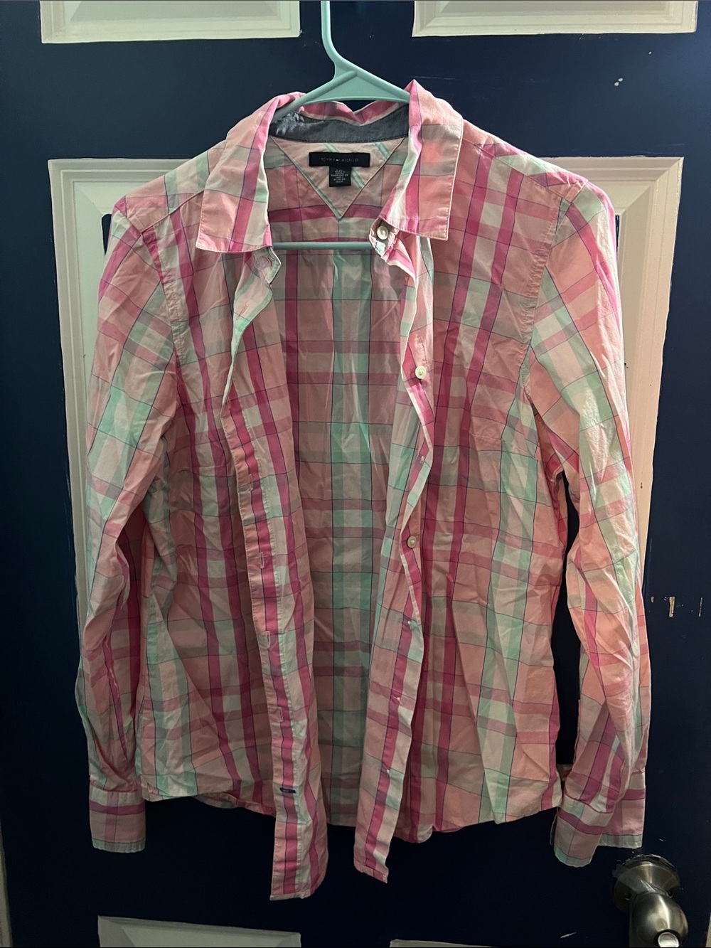 Tommy Hilfiger Pink Plaid Button-Down Shirt